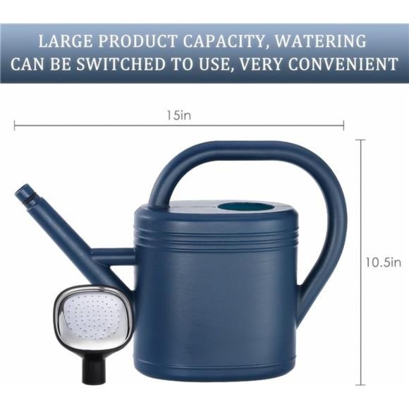 Garden Watering Cans for Outdoor Plant Long Spout w/ Sprinkler Head 1 Gallon - Picture 4 of 7
